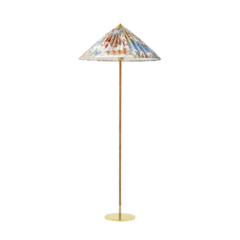 ∅ 24.8″ x H 60.6″ / Dia 63cm x H 154cm / White printed fabric shade / US plug
