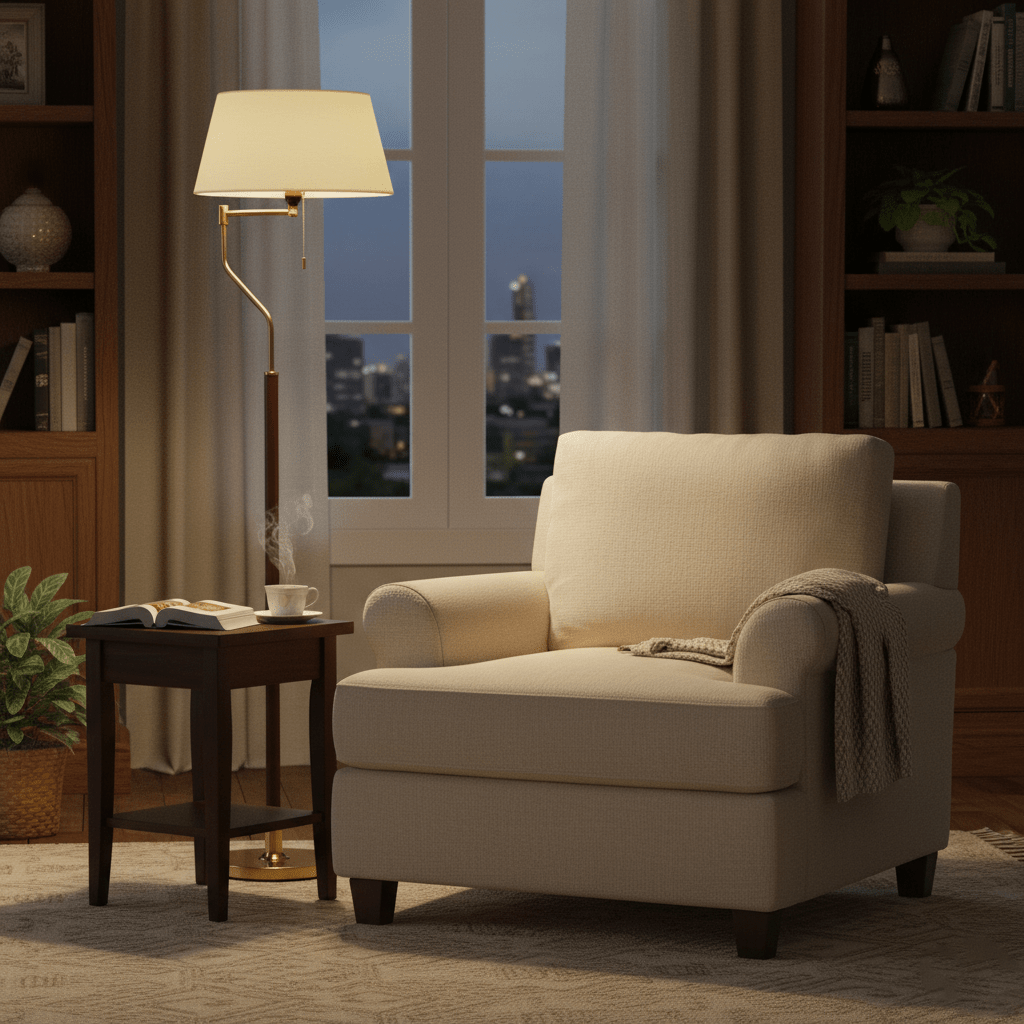 Walnut Whisper Floor Lamp
