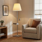 Chrome Prism Side Table Floor Lamp