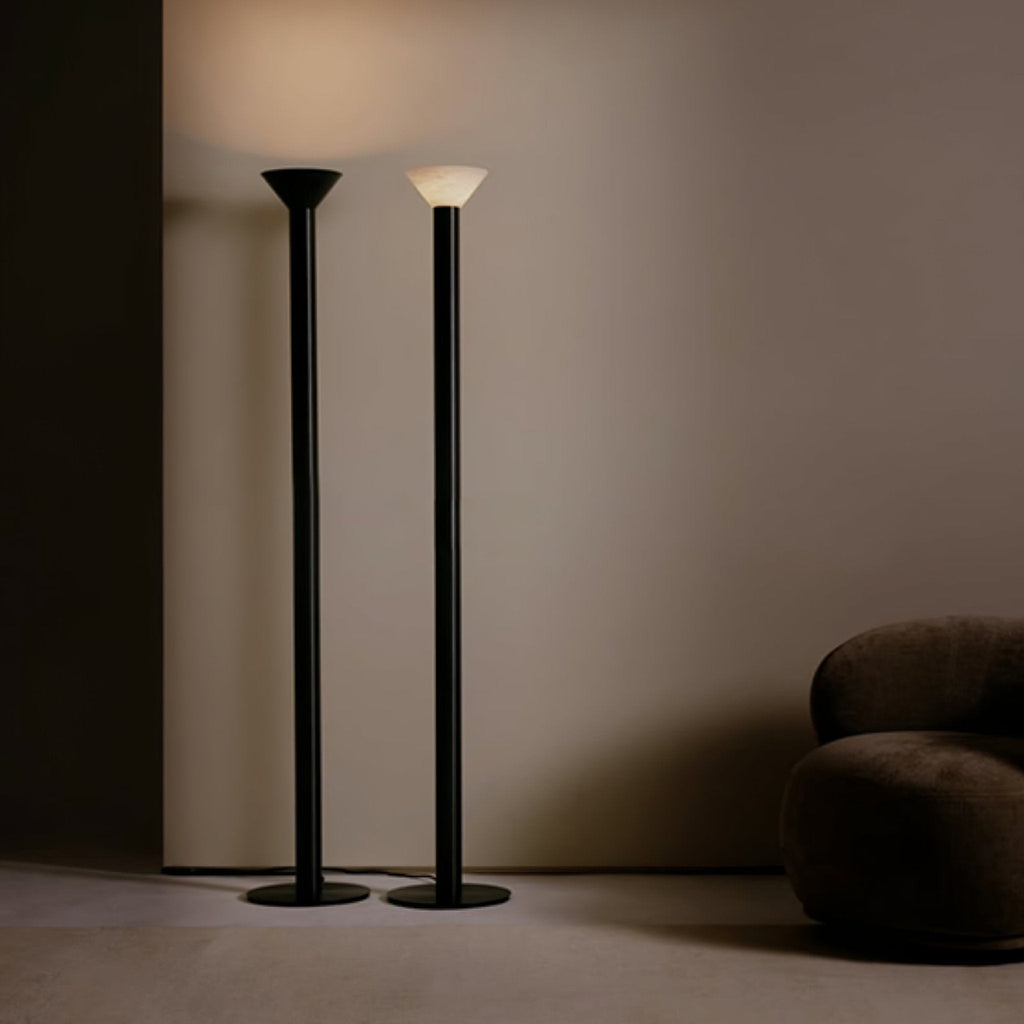 Elena Torchere Alabaster Floor Lamp