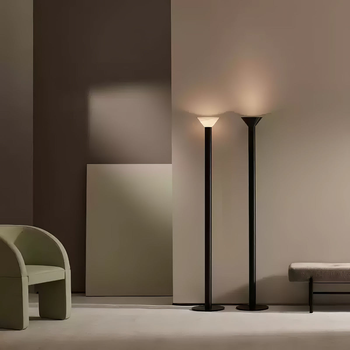 Elena Torchere Alabaster Floor Lamp