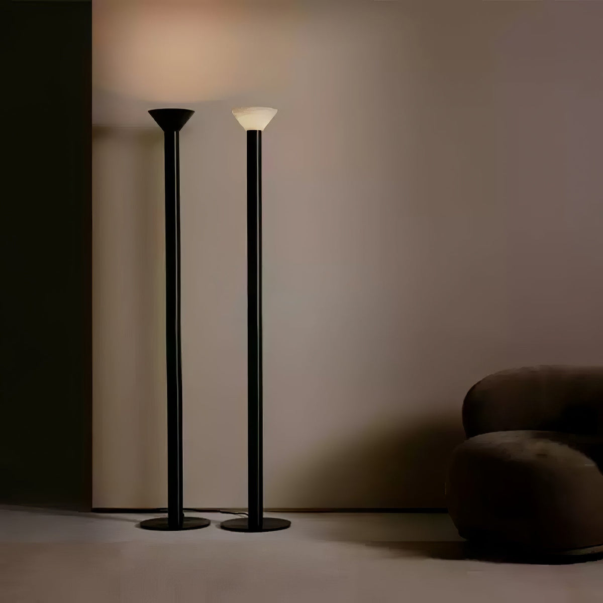 Elena Torchere Alabaster Floor Lamp