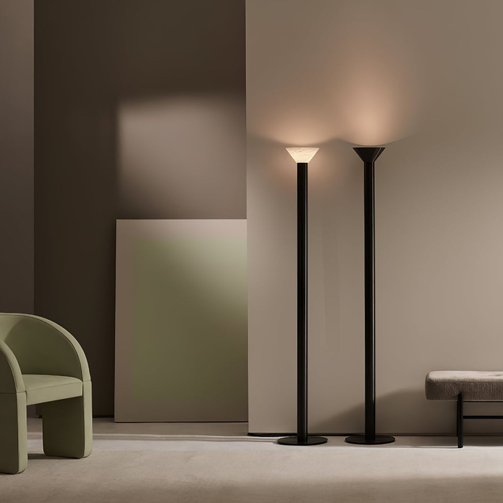 Elena Torchere Alabaster Floor Lamp
