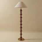 Sculpted Rhythm Wood Floor Lamp