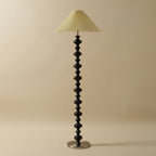 Sculpted Rhythm Wood Floor Lamp