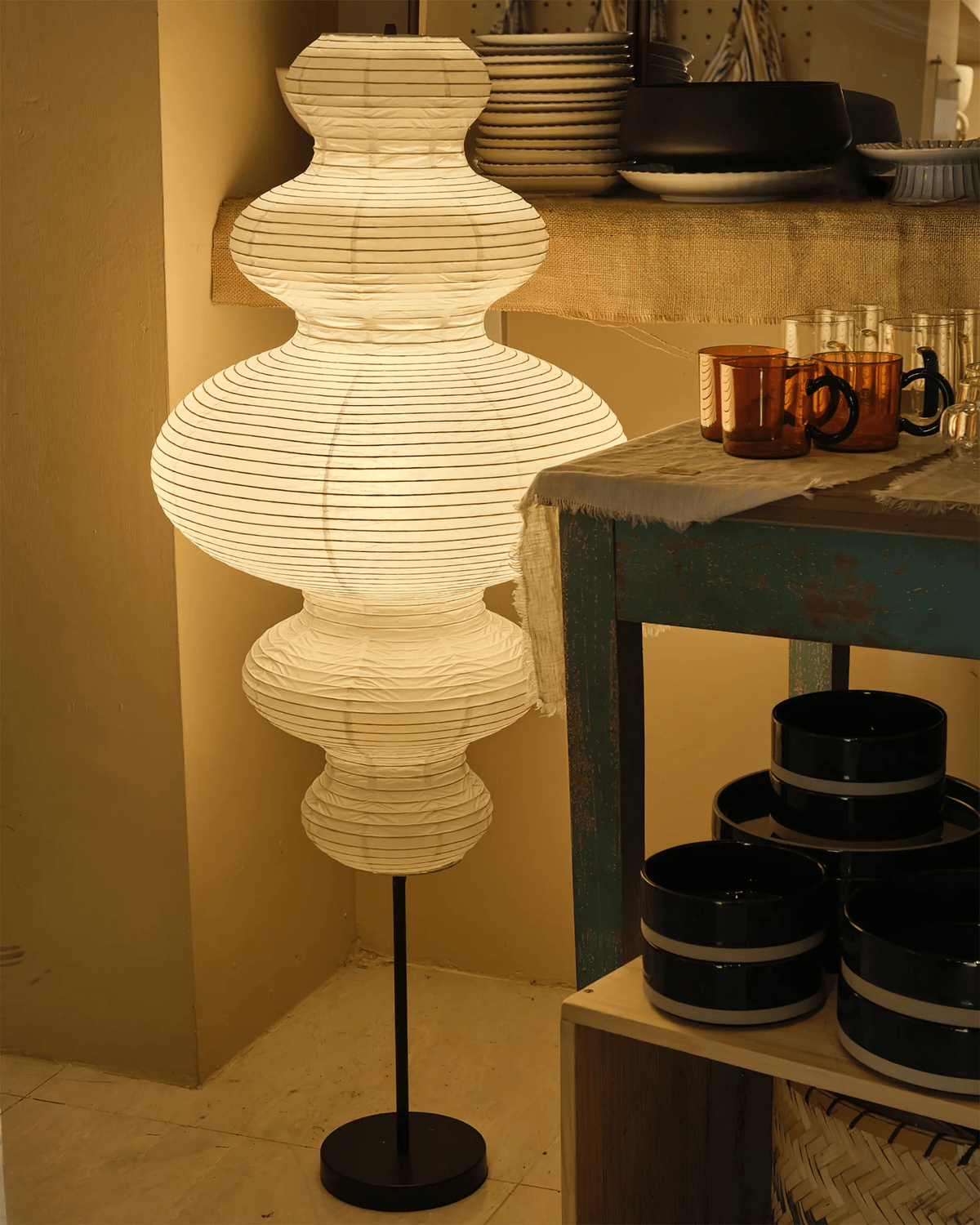Chigiri Paper Tower Floor Lamp