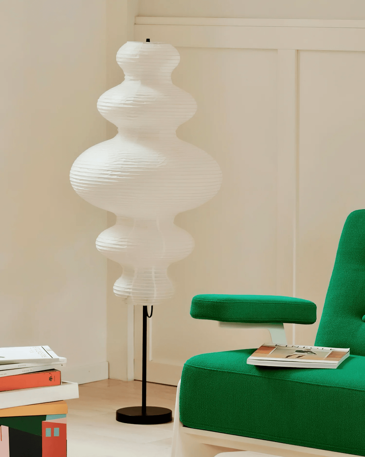 Chigiri Paper Tower Floor Lamp