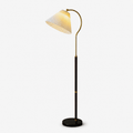 Walnut Gooseneck Floor Lamp