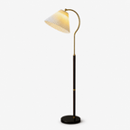 Walnut Gooseneck Floor Lamp