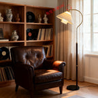 Walnut Gooseneck Floor Lamp
