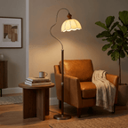 Camille Scalloped Fabric Floor Lamp