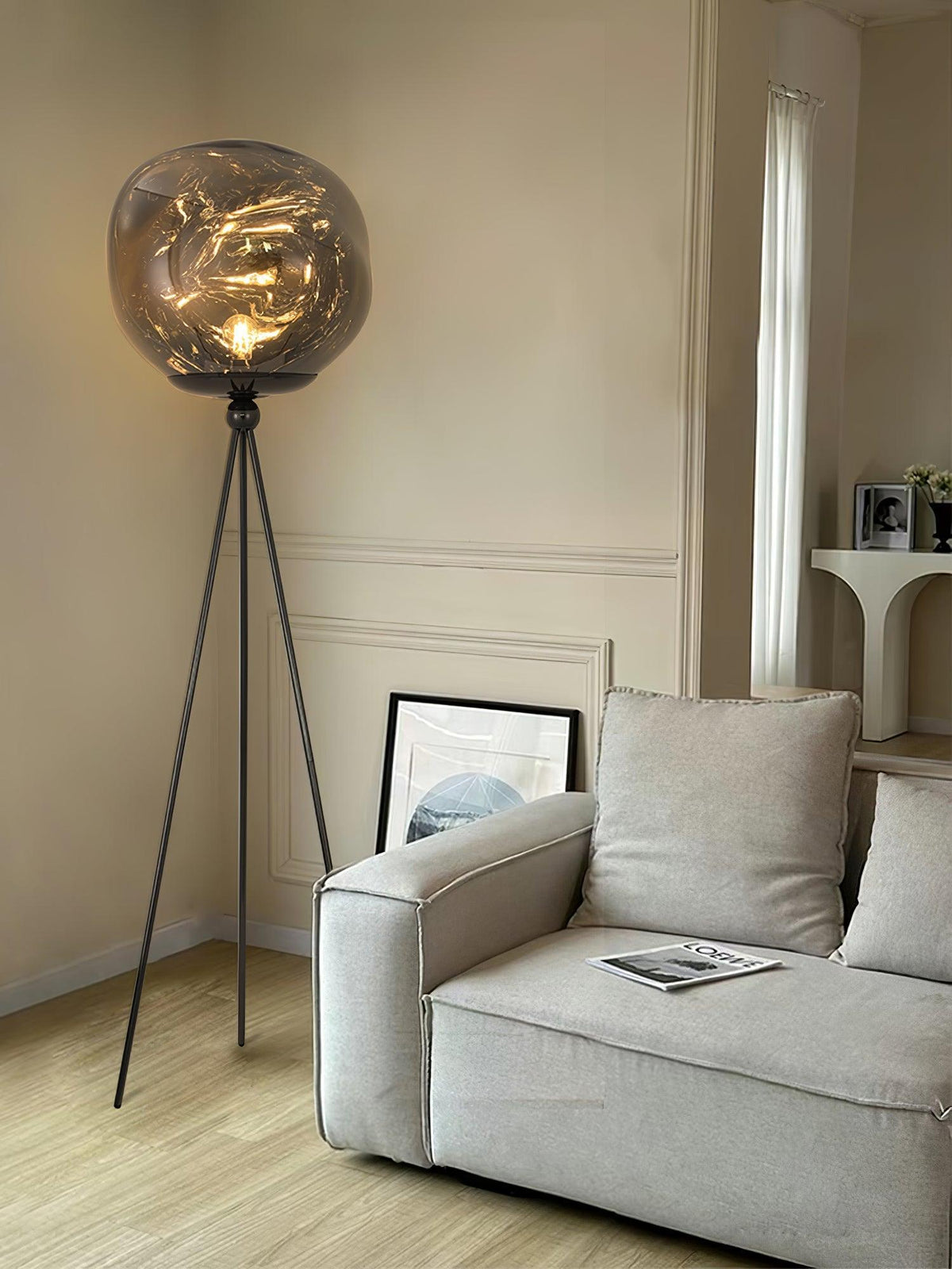 Lava Tripod Rock Floor Lamp