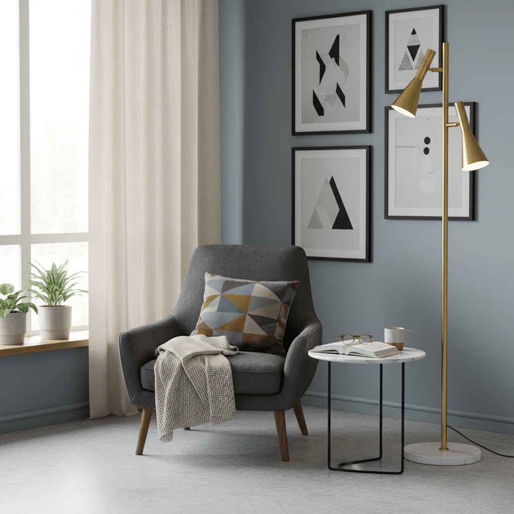 Lron Mouth Floor Lamp