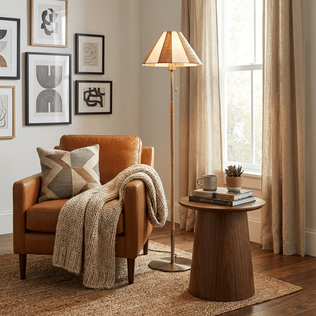 Verona Striped Floor Lamp