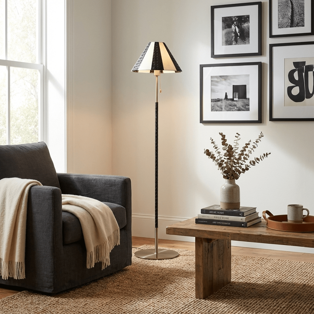 Verona Striped Floor Lamp