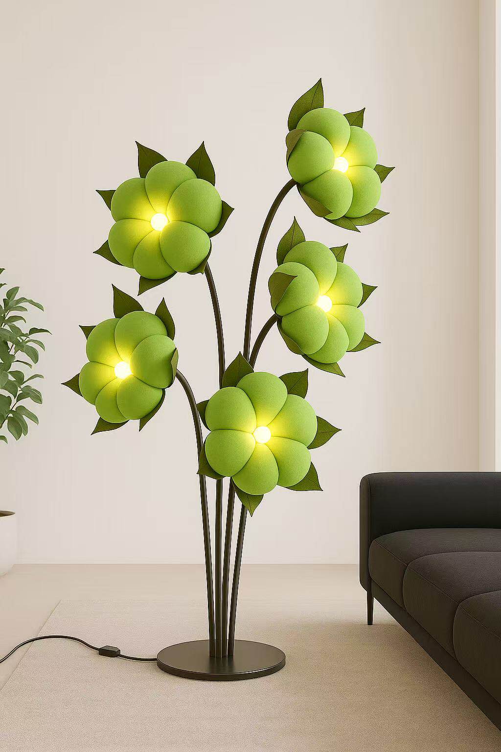 Green Blossom Floor Lamp