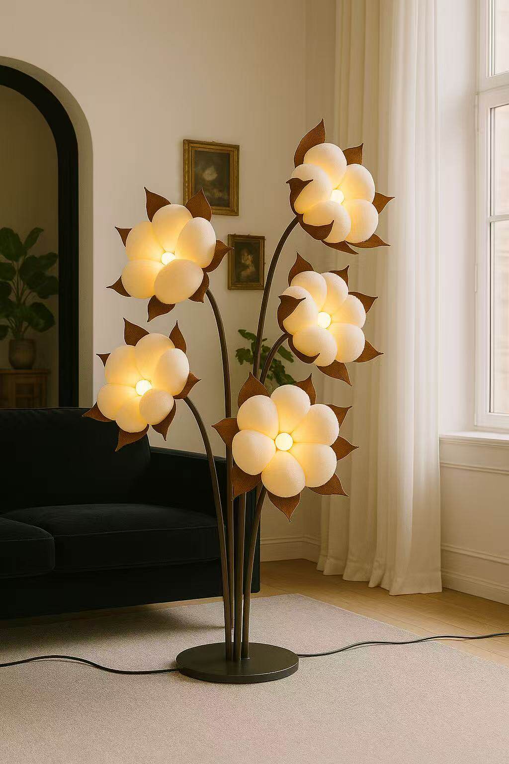 Green Blossom Floor Lamp