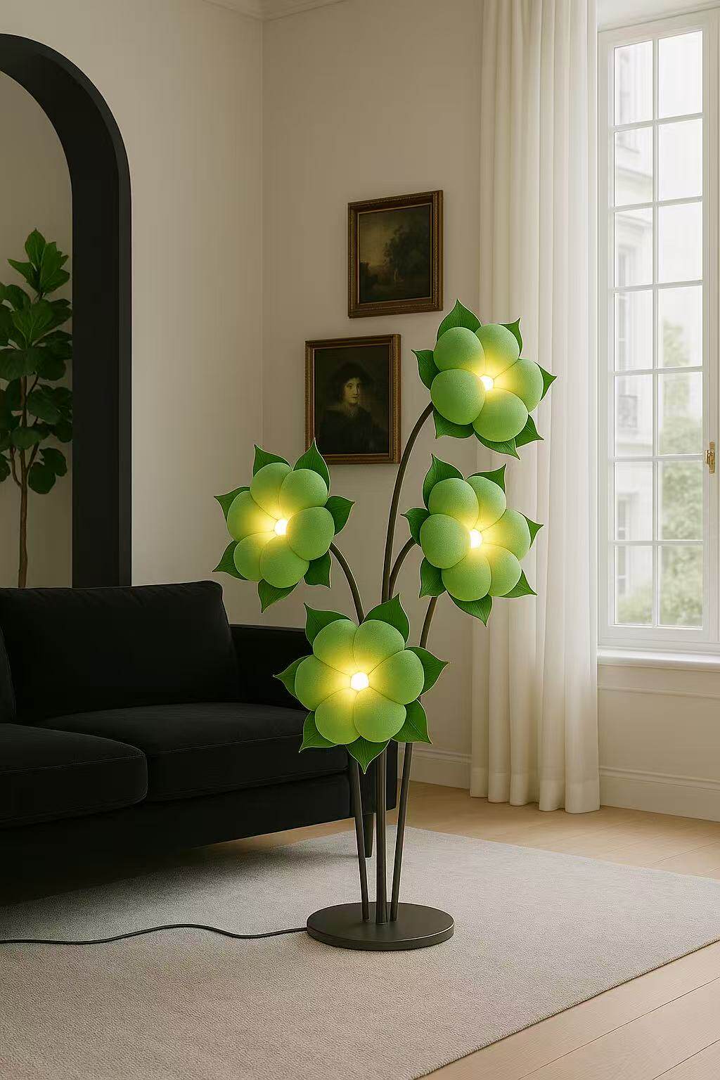Green Blossom Floor Lamp