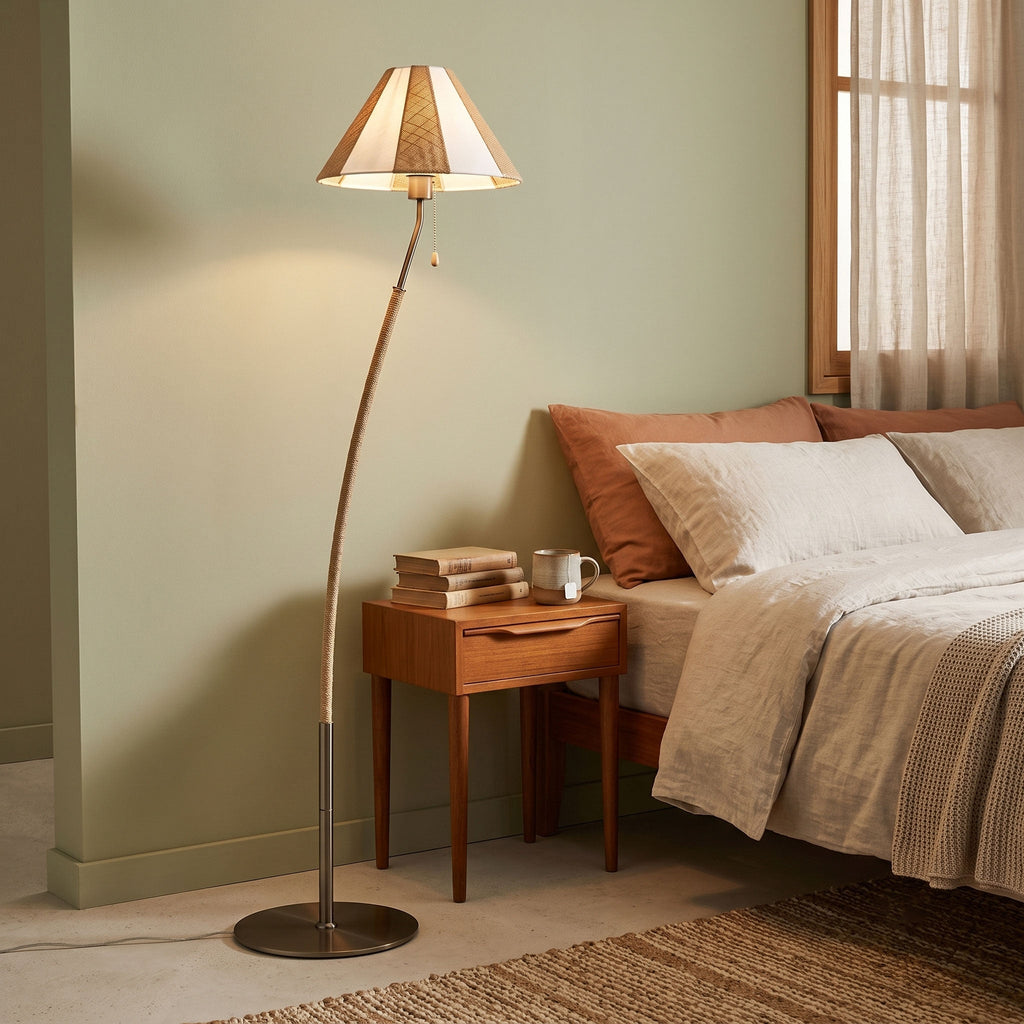 Verona Curved Striped Floor Lamp