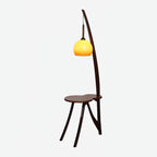 Arc Wood Hanging Floor Lamp
