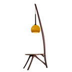 Arc Wood Hanging Floor Lamp