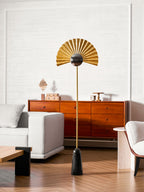 Gilded Fan Floor Lamp