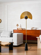 Gilded Fan Floor Lamp