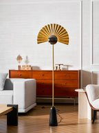 Gilded Fan Floor Lamp