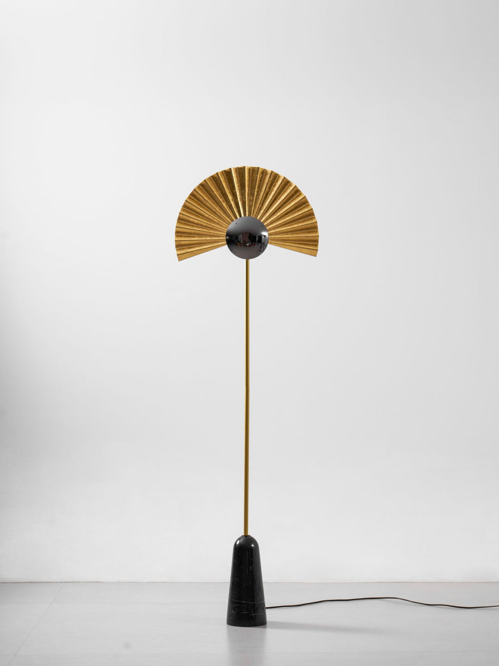 Gilded Fan Floor Lamp