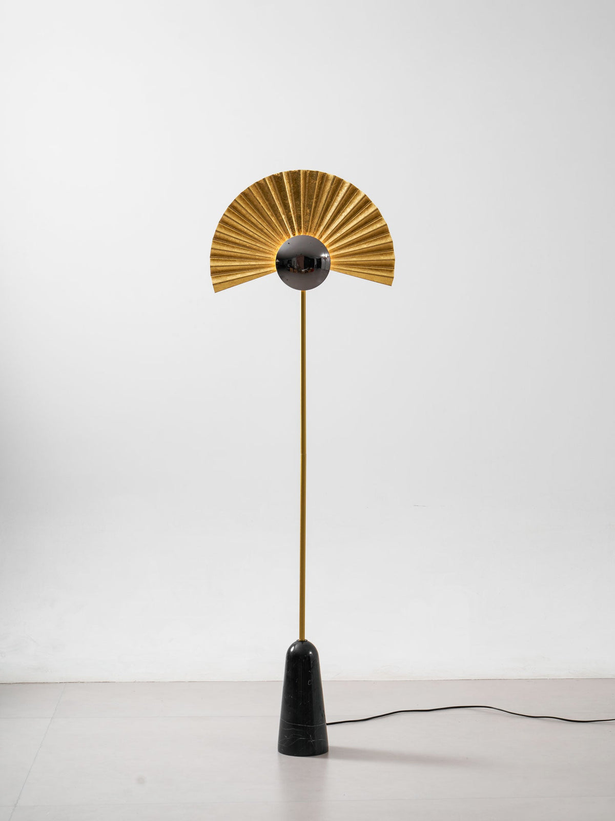 Gilded Fan Floor Lamp