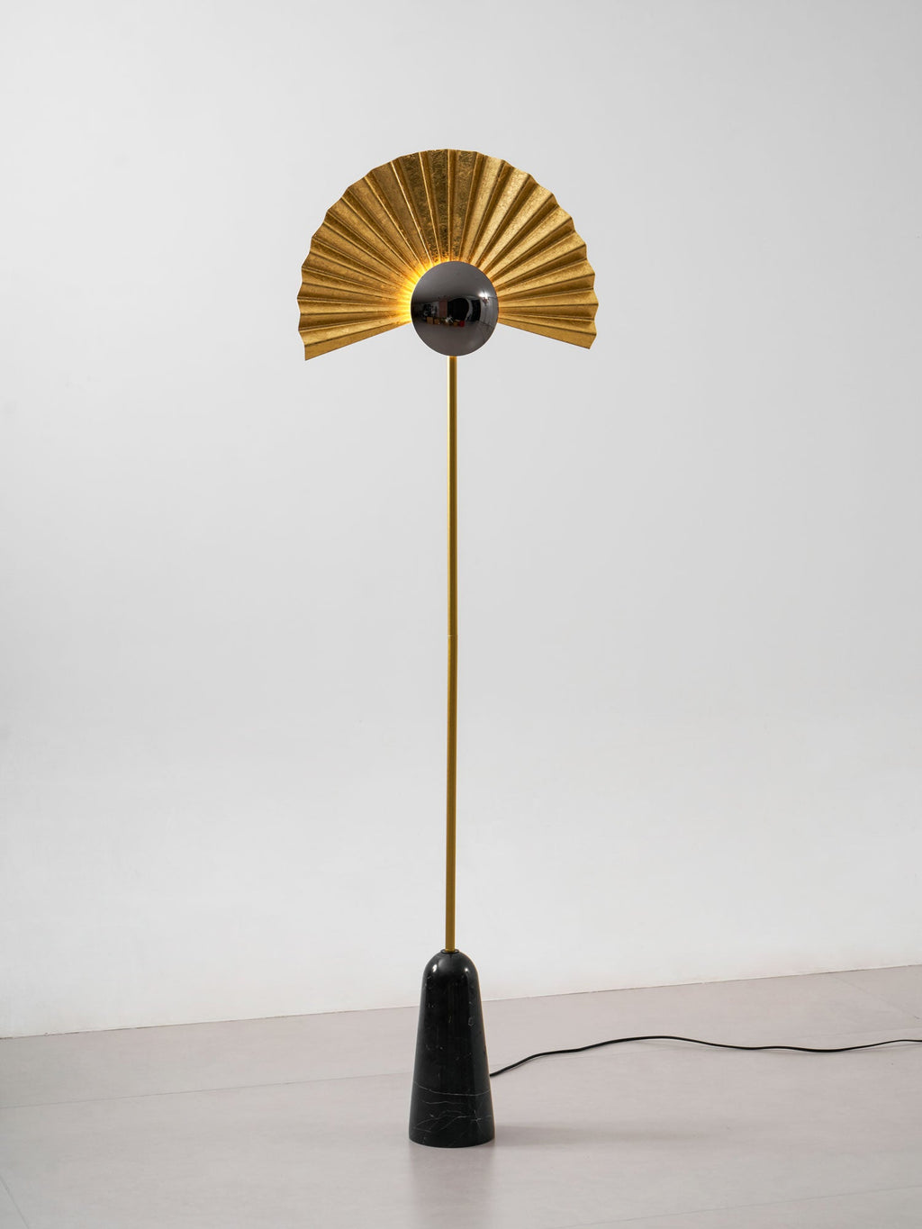 Gilded Fan Floor Lamp