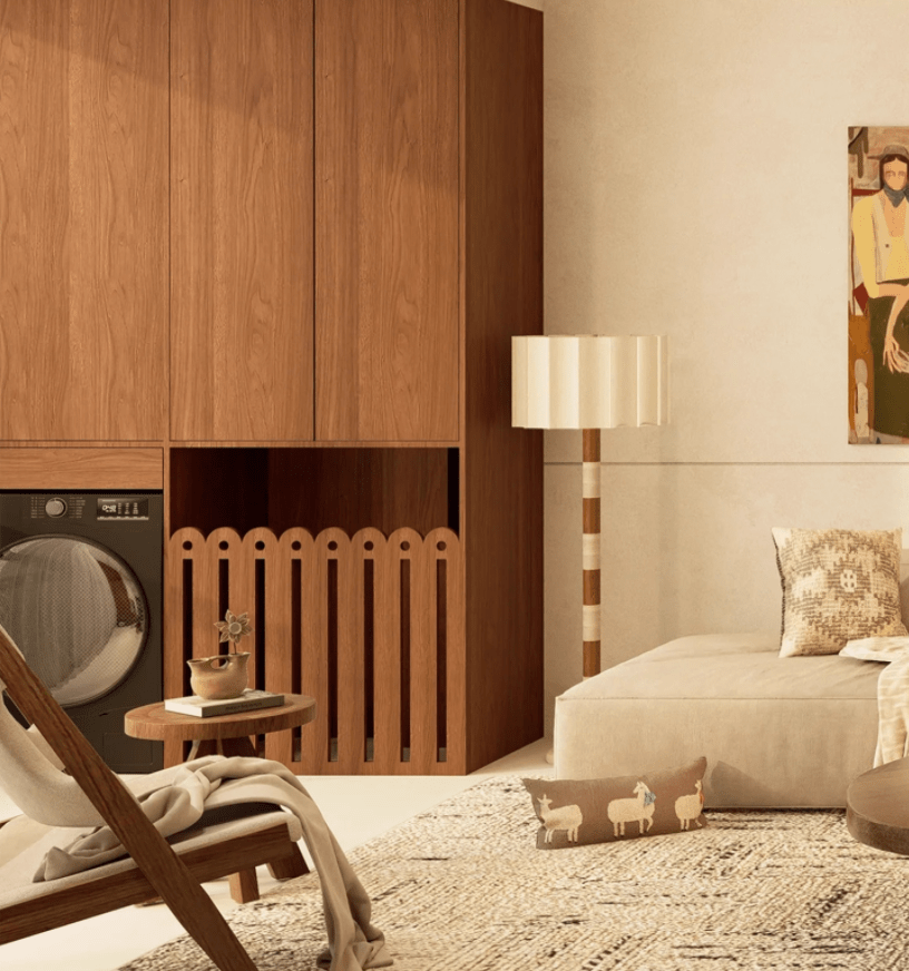 Travertine Striped Floor Lamp