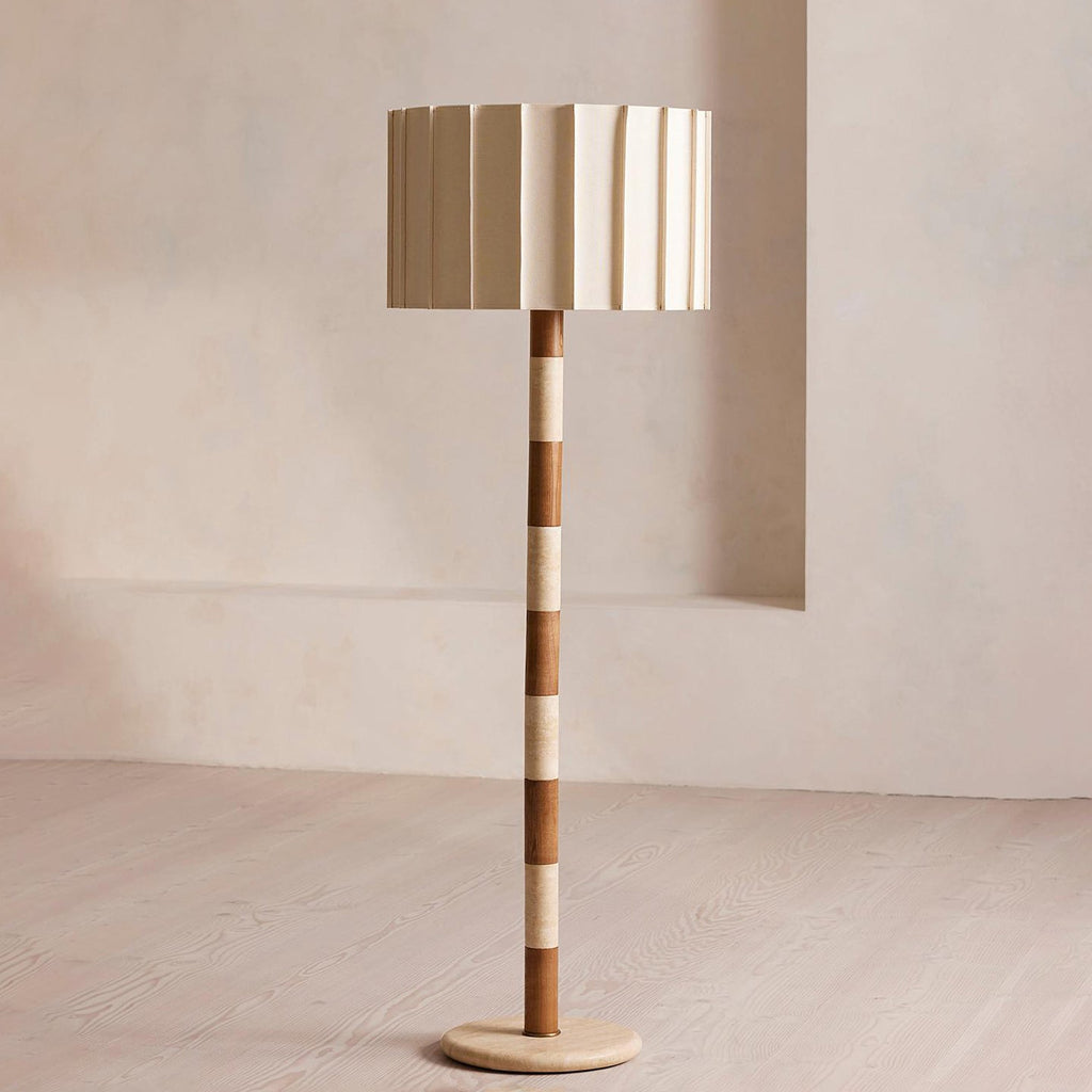 Travertine Striped Floor Lamp