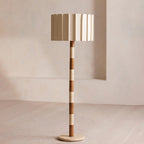 Travertine Striped Floor Lamp