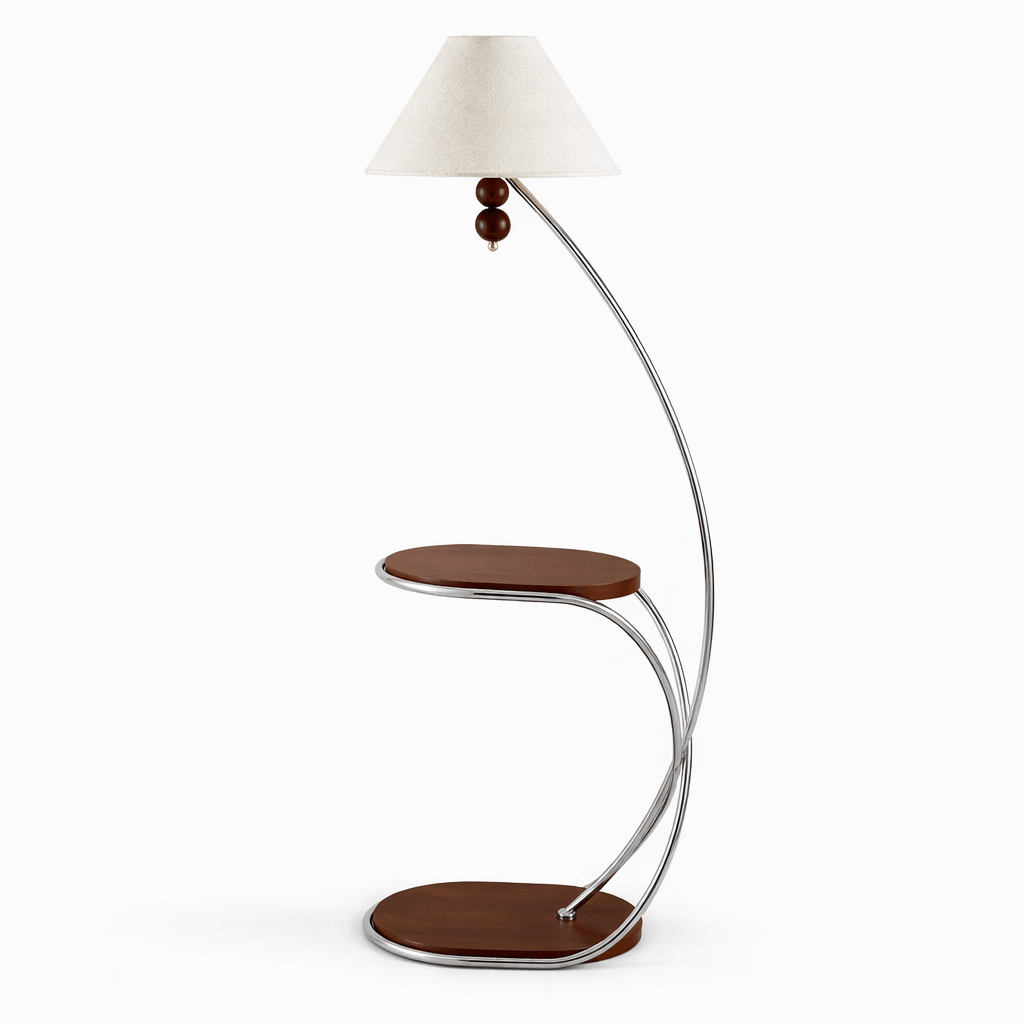 Aria Curved Shelf Floor Lamp