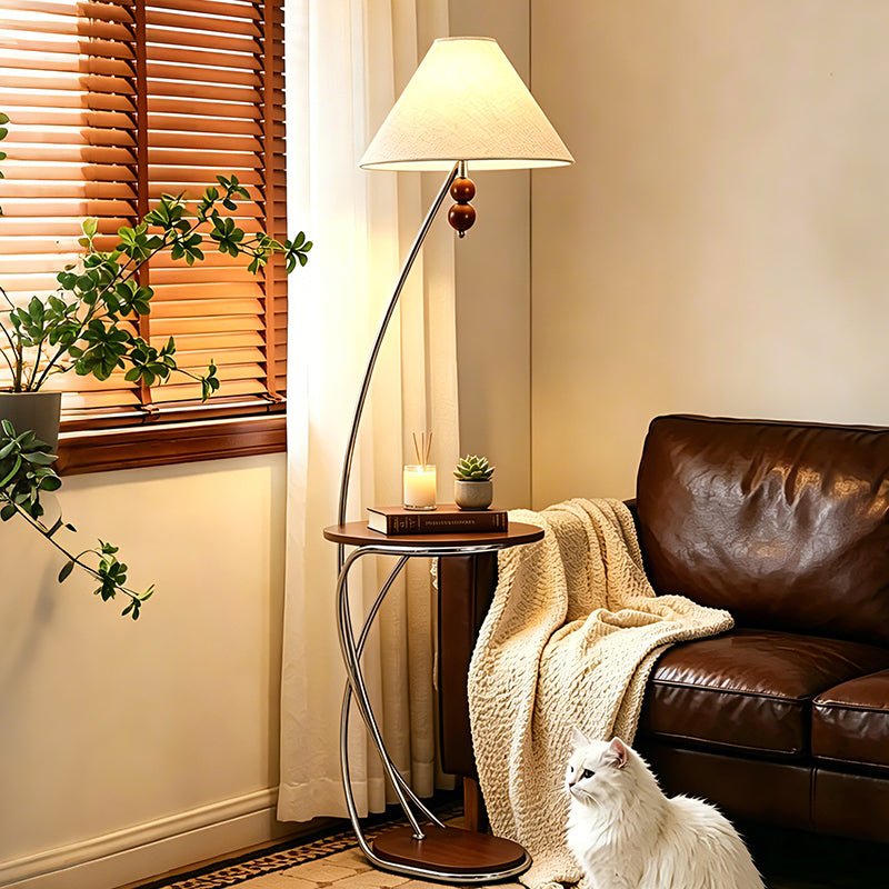 Aria Curved Shelf Floor Lamp