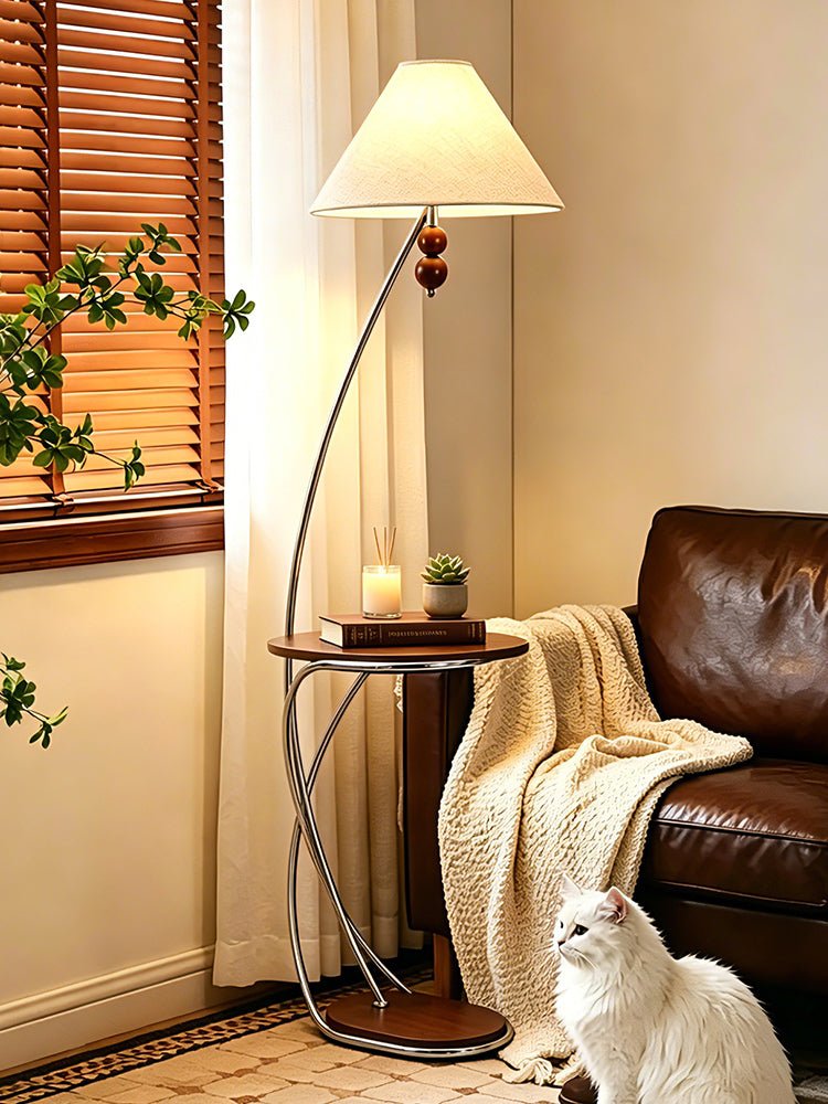 Aria Curved Shelf Floor Lamp