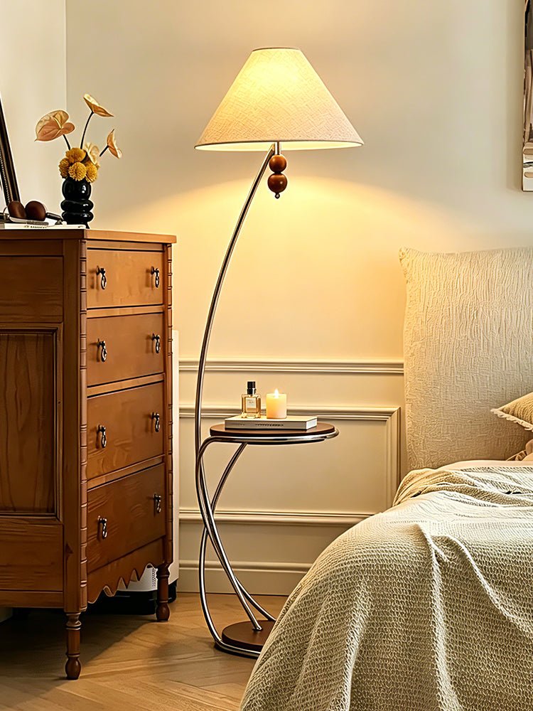 Aria Curved Shelf Floor Lamp