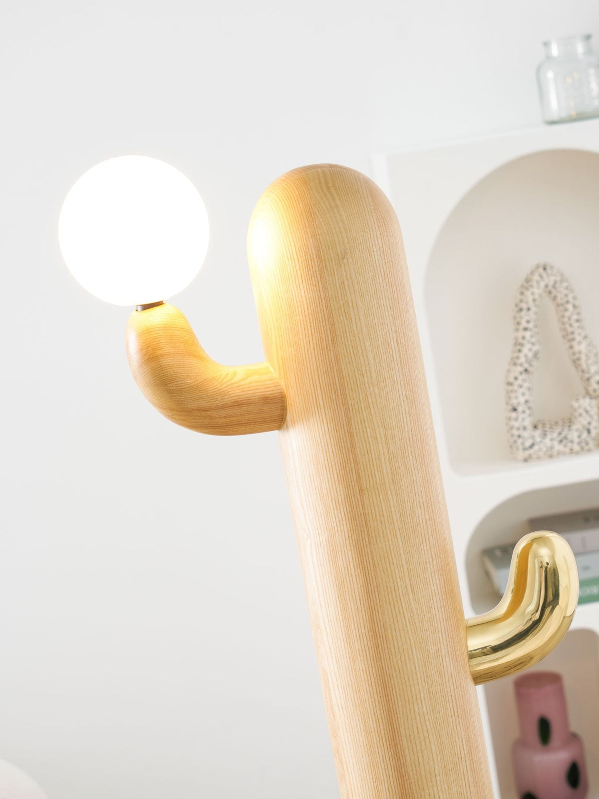 Cactus Wood Floor Lamp