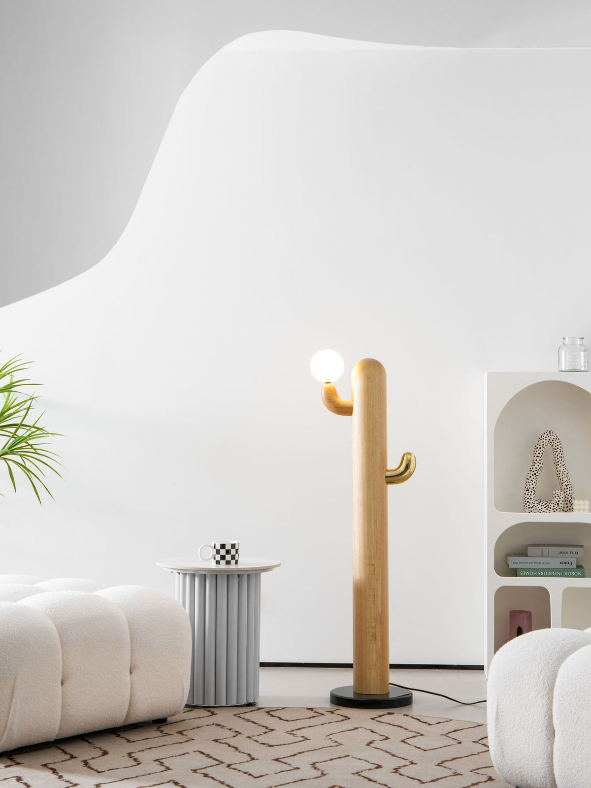 Cactus Wood Floor Lamp