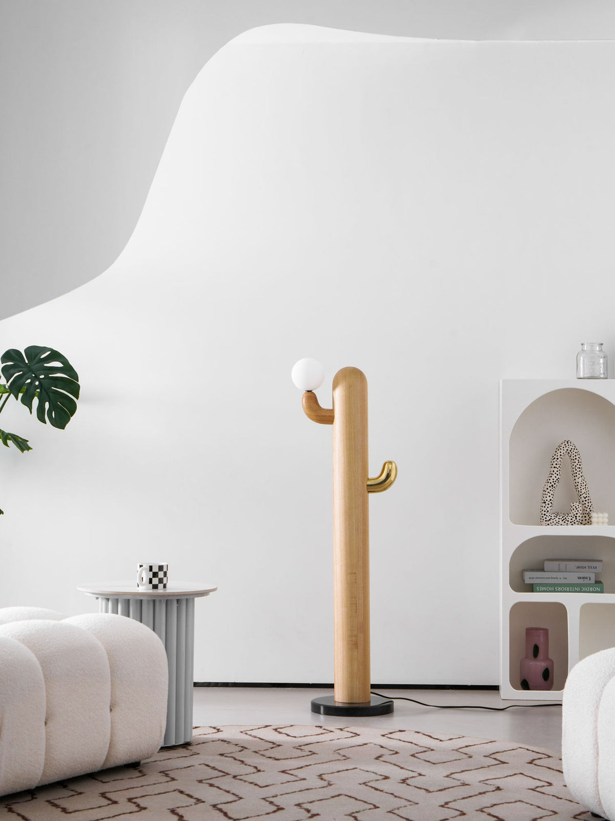 Cactus Wood Floor Lamp