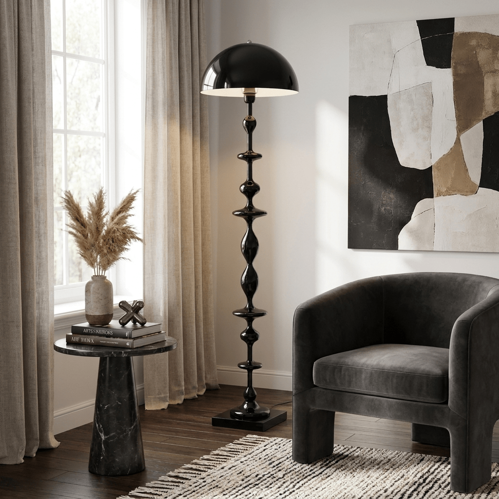 Beaded Mushroom Floor Lamp