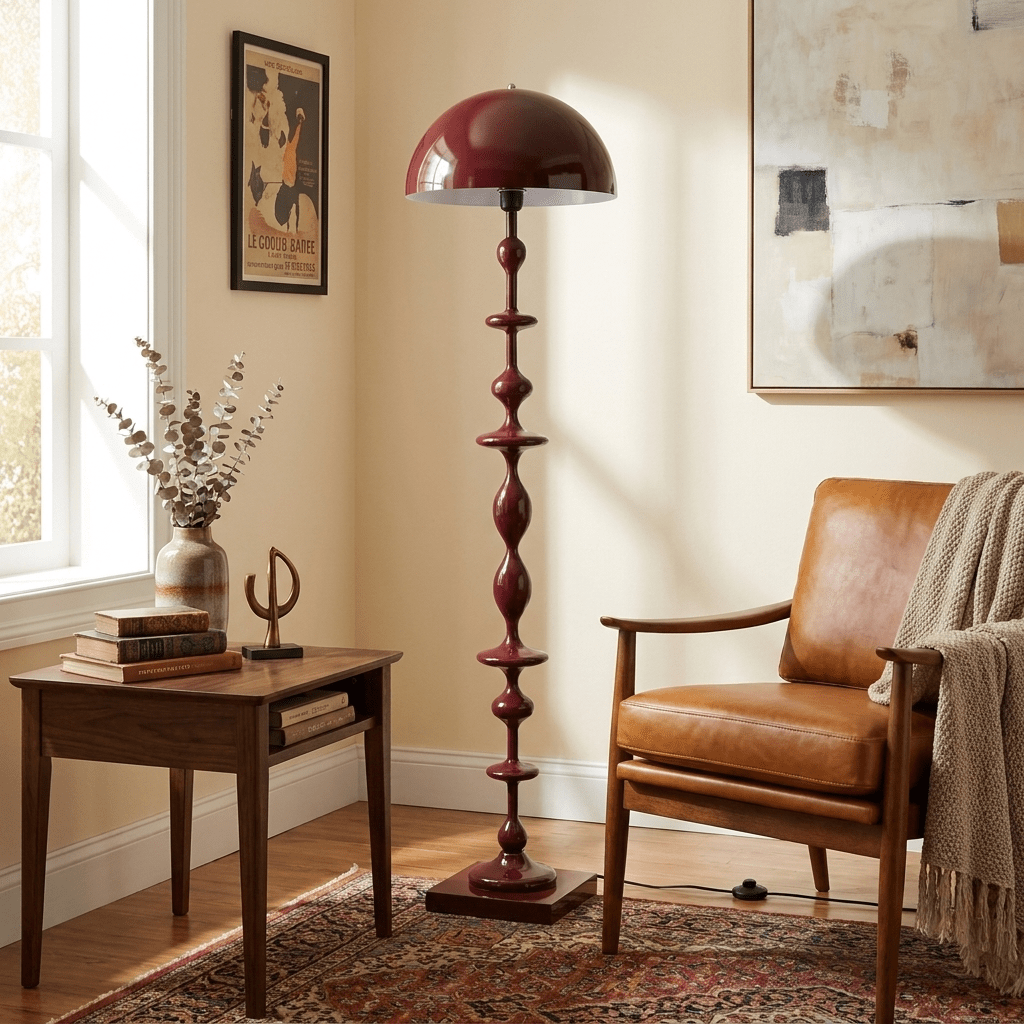 Beaded Mushroom Floor Lamp