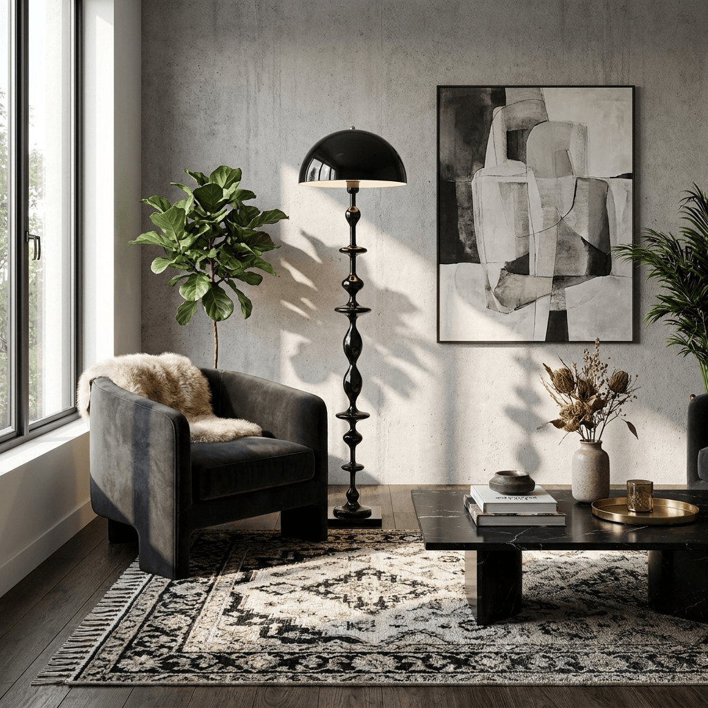Beaded Mushroom Floor Lamp