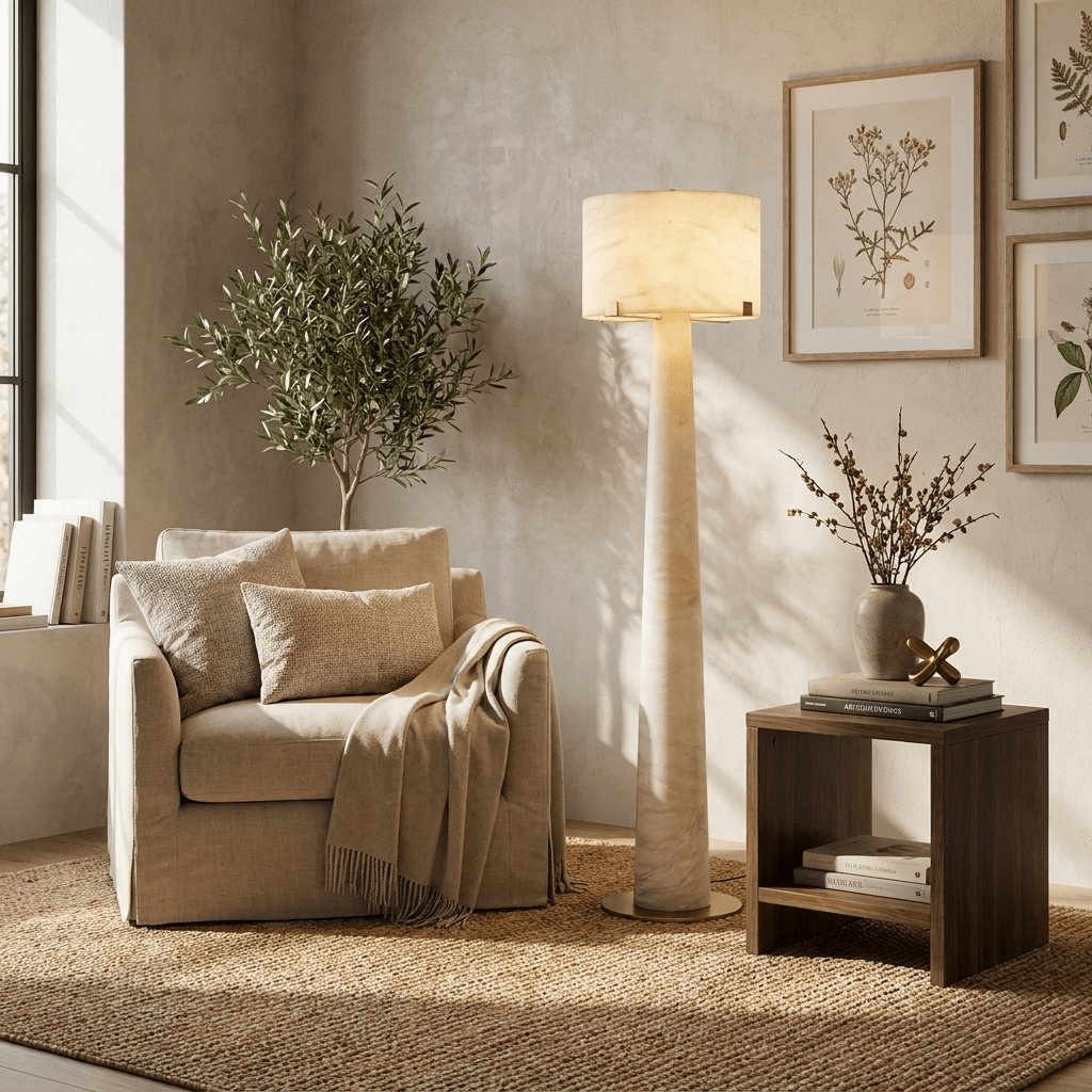 Aterion Alabaster Floor Lamp