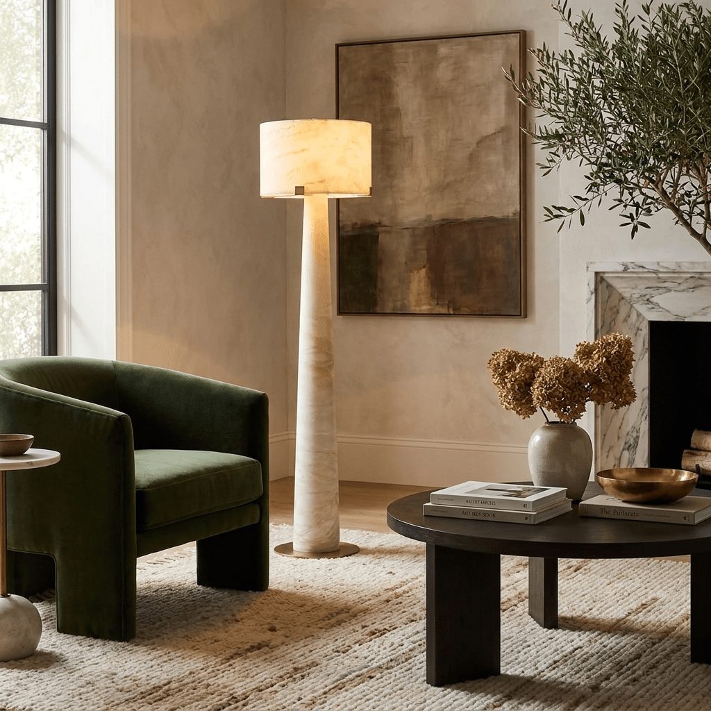 Aterion Alabaster Floor Lamp