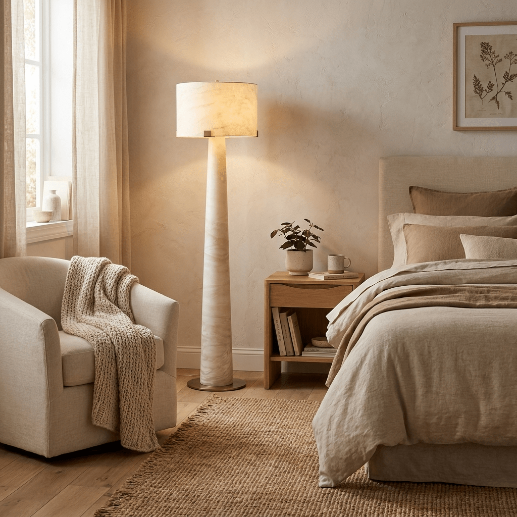 Aterion Alabaster Floor Lamp