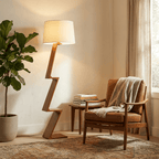 Zigzag Solid Wood Floor Lamp