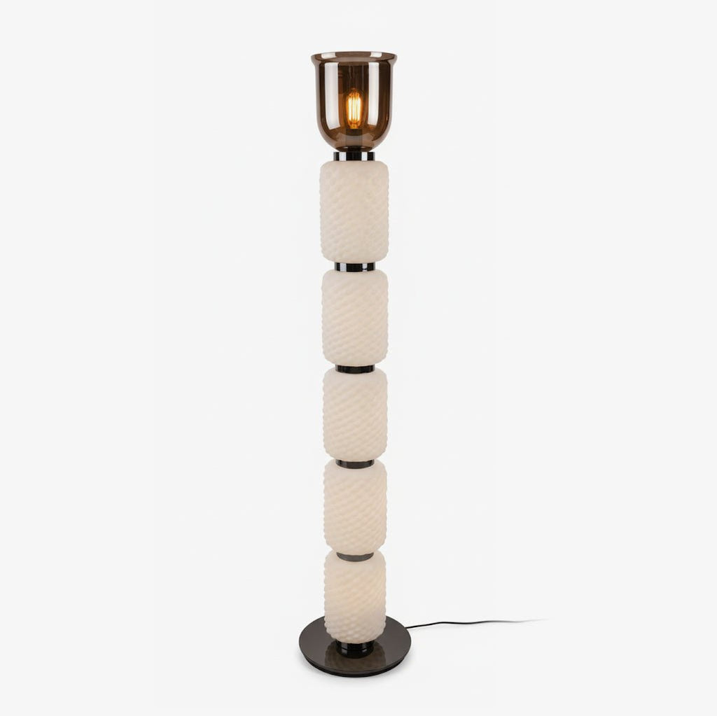 Textured Layered Glass Floor Light