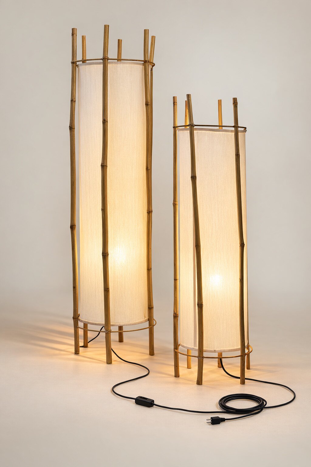 Bamboo Veil Lantern Floor Lamp